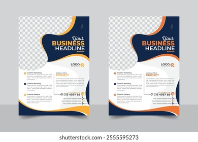 Creative and abstract flyer design template, agency poster design. marketing annual report layout

