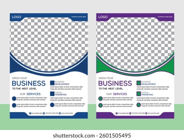 Creative Abstract Flyer Design Template | Modern Gradient Blue Flyer | 