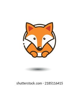 Creative abstract fox logo design vector illustration