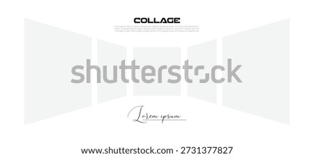 Creative abstract frame layout for pictures or photos and customizable digital photo walls