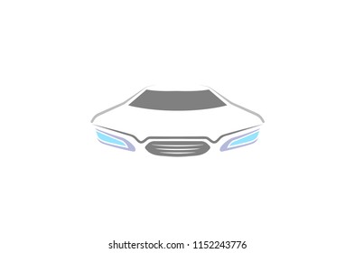 Creative Abstract Front Car Logo Symbol Vector Design Illustration
