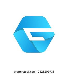 Creative Abstract G Shape in Hexagonal Logo