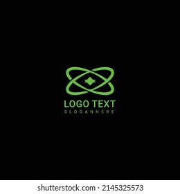 Creative and abstract galaxy for solar system and universe logo design vector editable

