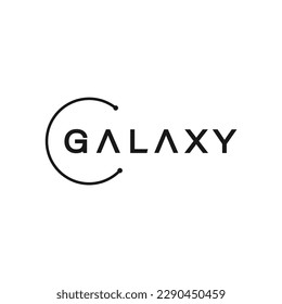 Creative and abstract galaxy for solar system and universe logo design vector editable