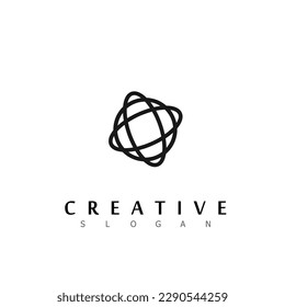 Creative and abstract galaxy for solar system and universe logo design vector editable