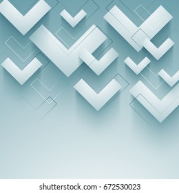 Kreativ abstrakter geometrischer Hintergrund mit Pfeilformen.