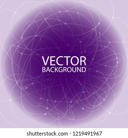 Creative abstract geometric background with glossy circles. purple vector background.
