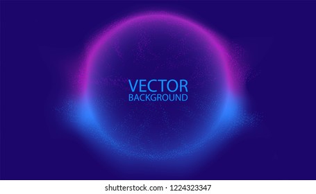 Creative abstract geometric background with glossy circles. purple vector background.