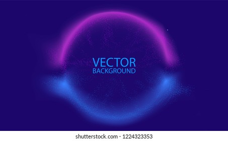 Creative abstract geometric background with glossy circles. purple vector background.