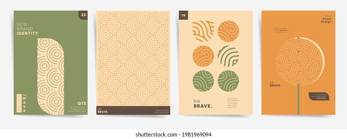 Creative abstract geometric design. Abstract modern art graphic template for poster, brochure, cover, flyer, banner, background. halftone asian simple backdrop layout. Geometric shapes pattern set.