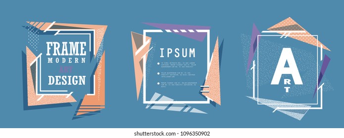 Creative abstract geometric frames 