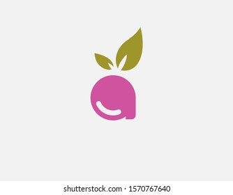Creative abstract geometric logo icon letter A in the form of a plant berry design for your company