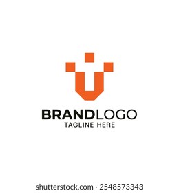 Logotipo geométrico Abstractas creativo con la letra U Concepto