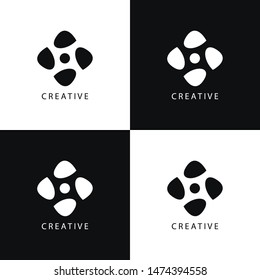 Creative abstract geometric logo/icon template design. Modern logo vector illustrtaion