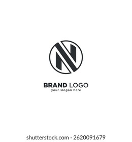 Creative Abstract Geometric N Letter Logo Design - Unique Modern Branding Concept.