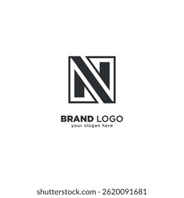 Creative Abstract Geometric N Letter Logo Design - Unique Modern Branding Concept.