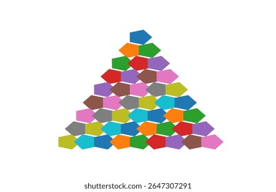Creative Abstract Geometric Pentagon Art in Triangular ilustração padrão para vários projetos 