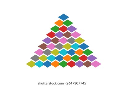 Arte Quadrada Geométrica Abstrata Criativa em Padrão Triangular ilustração para vários projetos 