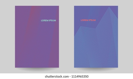 Creative abstract geometric texture for cover template vector set. Layout set for covers of books, albums, notebooks, reports, magazines.