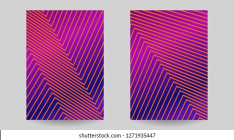 Creative abstract geometric texture for cover template vector set. Layout set for covers of books, albums, notebooks, reports, magazines.
