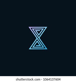 Creative abstract geometric time lapse line vector designs