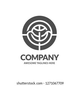creative abstract globe logo trendy and modern for graphic and web design