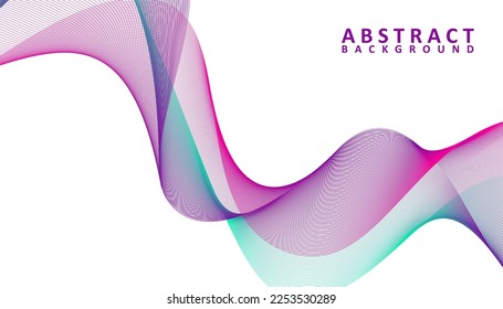 Creative abstract gradient waves background, Colorful wavy lines background