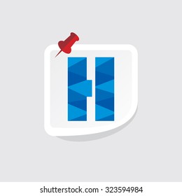 creative abstract H alphabet vector illustration 
