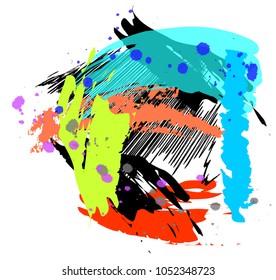 Creative abstract hand painted background wallpaper texture. abstract colorful paintbrush on white background. colorful brush strokes pattern. vector illustration
