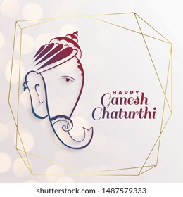 creative abstract happy ganesh chaturthi festival greeting