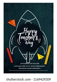 creative abstract  Happy Teacher's Day poster concept creative design illustration