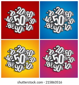 Creative Abstract Hard Discount Big Sale On Backgrounds vector illustration
