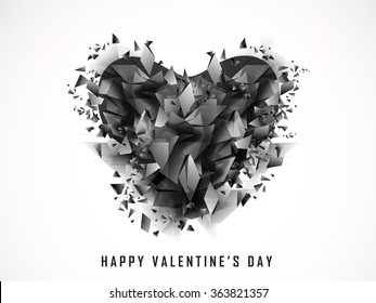 Creative abstract heart for Happy Valentine's Day celebration.