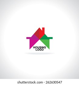 creative abstract home logo concept 