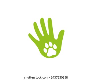Creative Abstract Human Lamp Dog Footprint Logo Design Vector Symbol Illustration