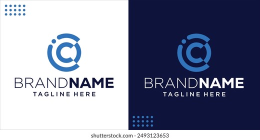 Creative Abstract IC Technology Logo, Design Inspiration, Illustration, Vector