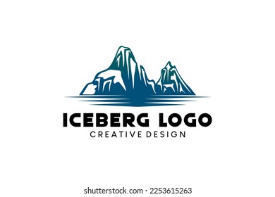 Kreatives abstraktes Eisberg-Logo, Vektorgrafik-Design