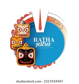 Creative Abstract illustration of Ratha Yatra celebration of Lord Jagannath.