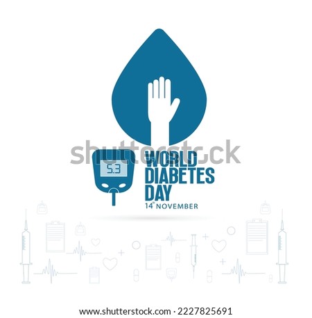 Creative abstract illustration for World Diabetes Day - 14th of November	
