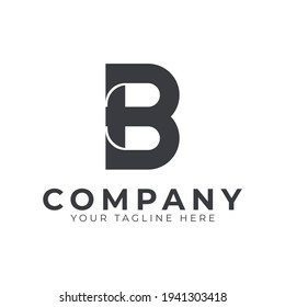 Resumen creativo Logo de la carta inicial B Moderno y elegante. Estilo de flecha de forma geométrica negra. Usable para logotipos de empresas y marcas. Elemento de plantilla Ideas de diseño de logotipo de vectores planos. Vector Eps10