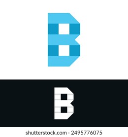 Creative abstract initial letter B logo design. Premium Vector