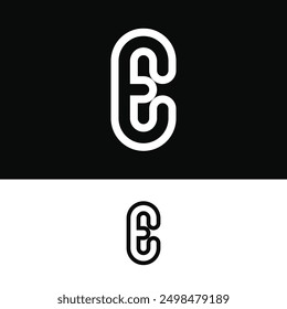 Creative abstract initial letter E logo design. Premium Vector