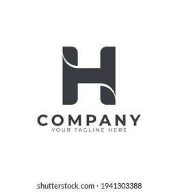 Creative Abstract Initial Letter H Logo Modern and Elegant. Black Geometric Shape Arrow Style. Usable for Business and Branding Logos. Flat Vector Logo Design Ideas Template Element. Eps10 Vector