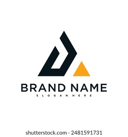 Creative abstract initial letter A logo design. Preamium Vector