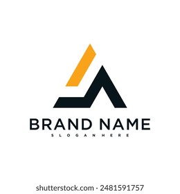Creative abstract initial letter A logo design. Preamium Vector