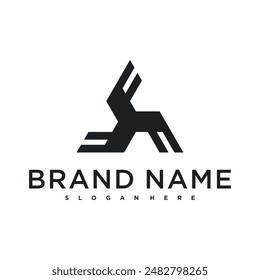 Creative abstract initial letter A logo design. Preamium Vector