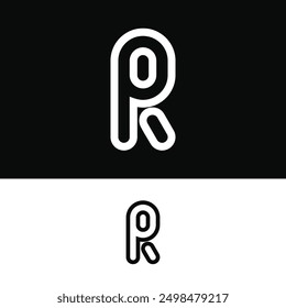 Creative abstract initial letter R logo design. Premium Vector