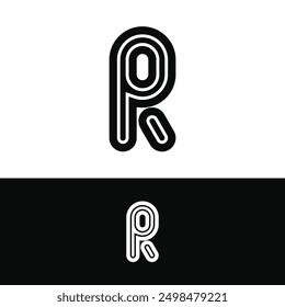 Creative abstract initial letter R logo design. Premium Vector