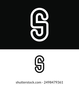 Creative abstract initial letter S logo design. Premium Vector