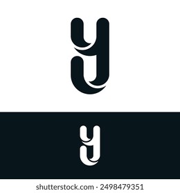 Creative abstract initial letter Y logo design. Premium Vector